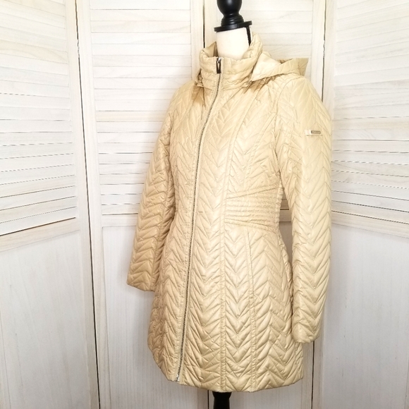 Via Spiga Gold Quilted Woman’s coat. Size Sm - Picture 13 of 13